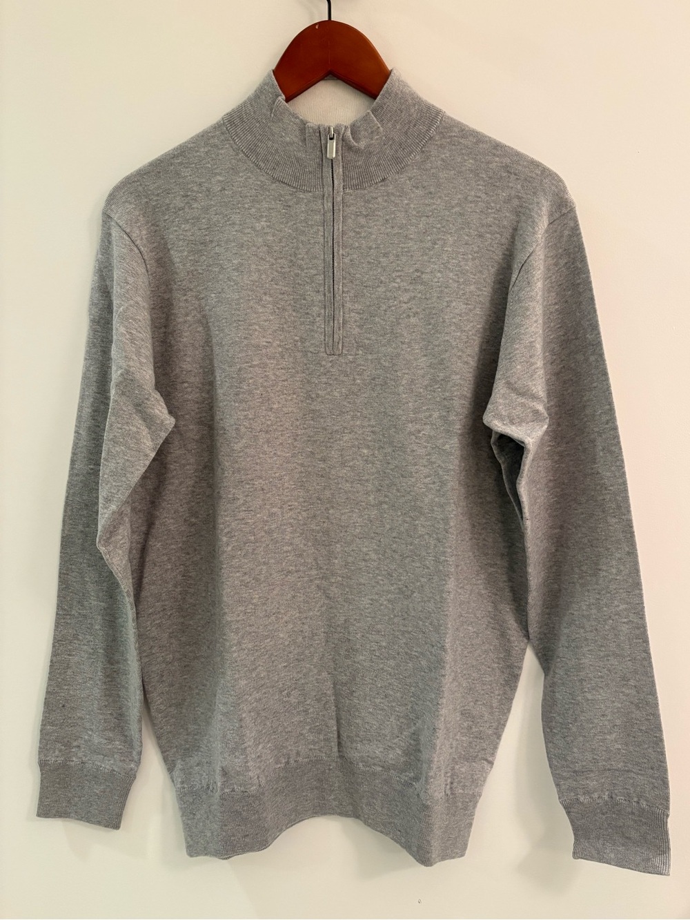 Peter Millar Men's Grey Half-Zip Sweater NWT